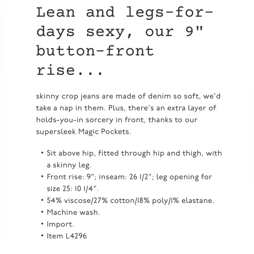Madewell 9” Mid-Rise Skinny Crop Jeans